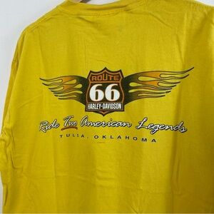 Vintage Harley Davidson T Shirt L Route 66 Tulsa Oklahoma